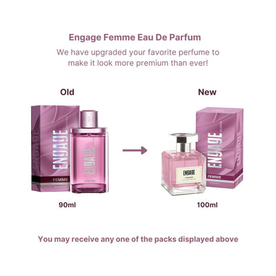 Engage Femme Eau De Parfum Perfume for Women Citrus & Floral Skin Friendly (90 ml)