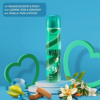 Engage Garden Mystique Deodorant for Women, Spicy and Woody Skin Friendly (150 ml)