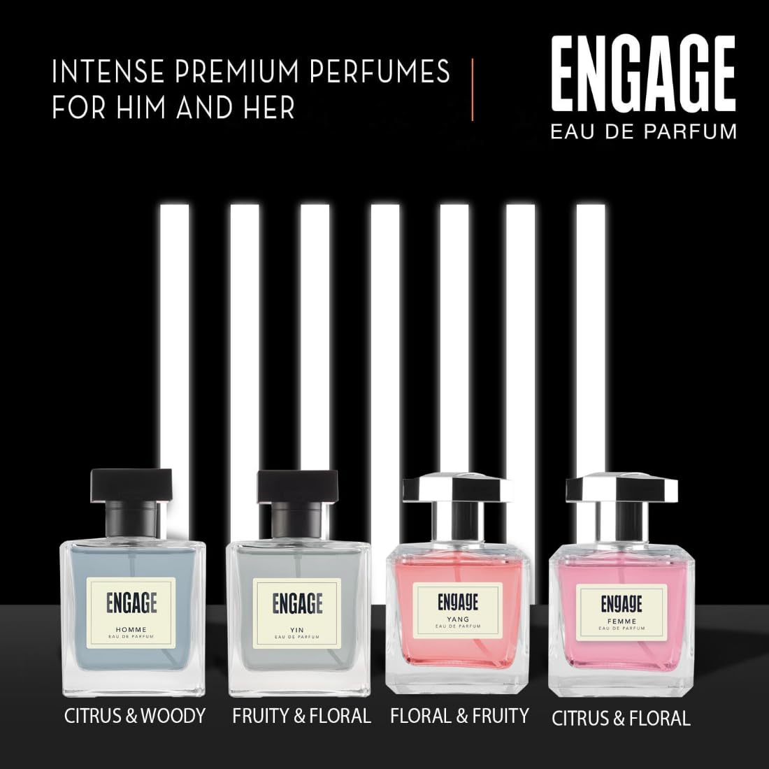 Engage Homme Perfume for Men Long Lasting Smell, Citrus and Fresh Fragrance (90 ml)