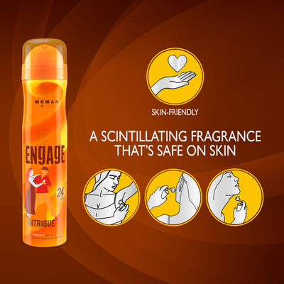 Engage Intrigue for Her Deodorant for Women, Sweet and Sophisticated, Skin Friendly (150 ml)