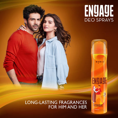 Engage Intrigue for Her Deodorant for Women, Sweet and Sophisticated, Skin Friendly (150 ml)