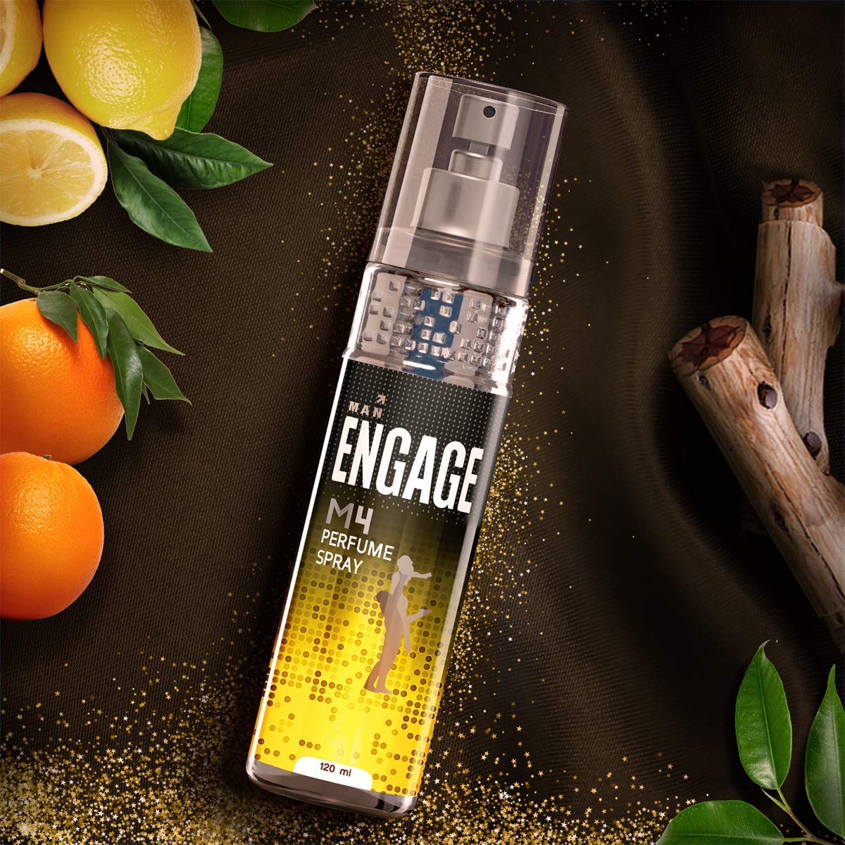 Engage M4 Perfume Spray for Men Spicy and Lavender Fragrance, Long Lasting (120 ml)