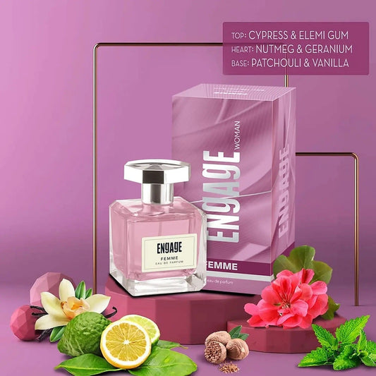 Engage Luxury Gift Set for Everyday for Men & Women, Long Lasting, Fresh & Floral (100 ml each)