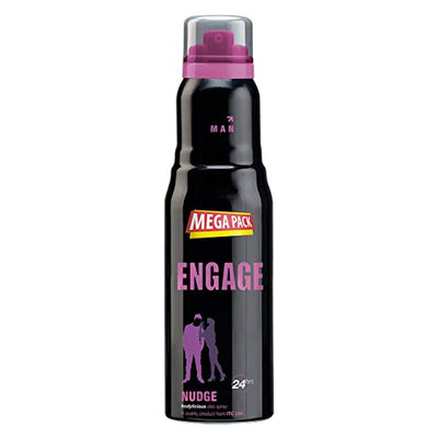 Engage Nudge Deodorant for Men Spicy and Woody, Skin Friendly (220 ml)