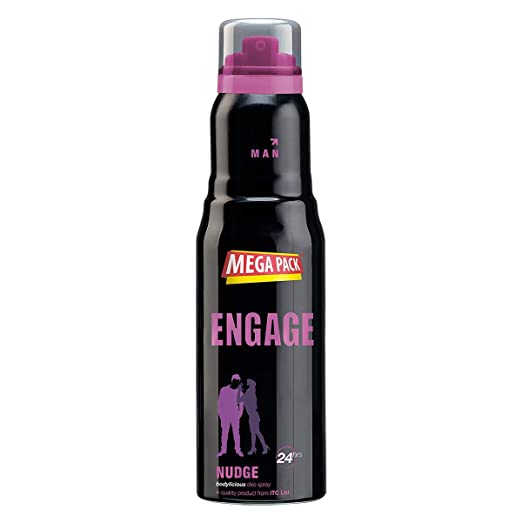 Engage Nudge Deodorant for Men Spicy and Woody, Skin Friendly (220 ml)