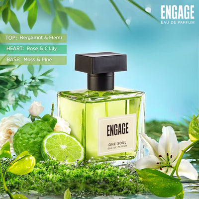 Engage One Soul Perfume for Women & Men, Long Lasting (100 ml), Free Tester (3 ml)