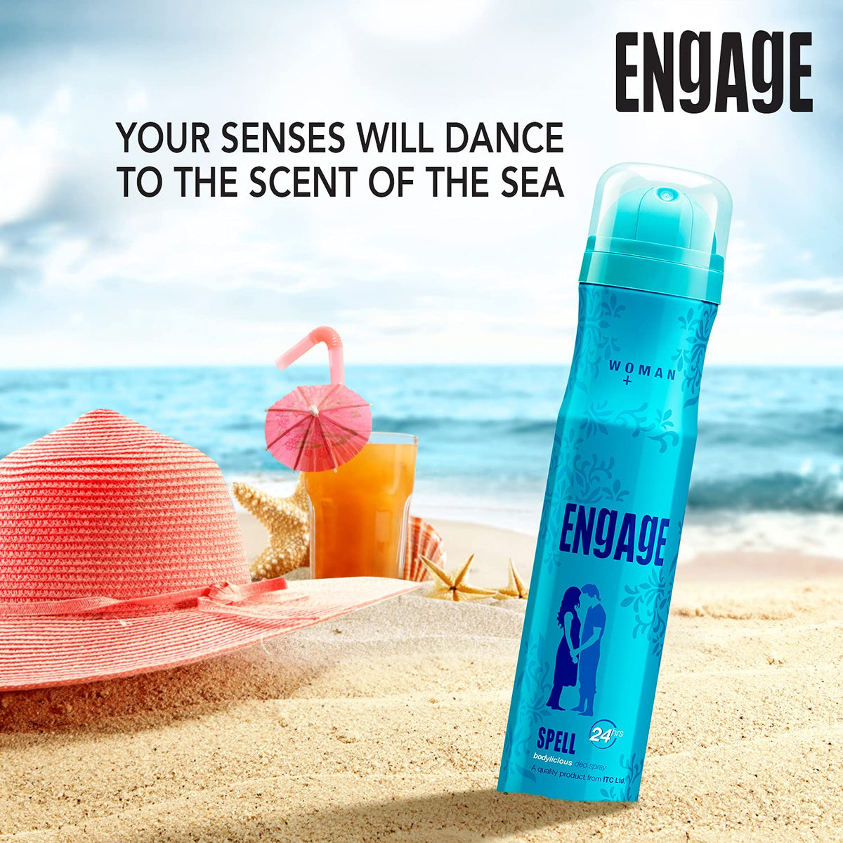Engage Spell Deodorant For Women, Citrus & Fruity Skin Friendly (150 ml)