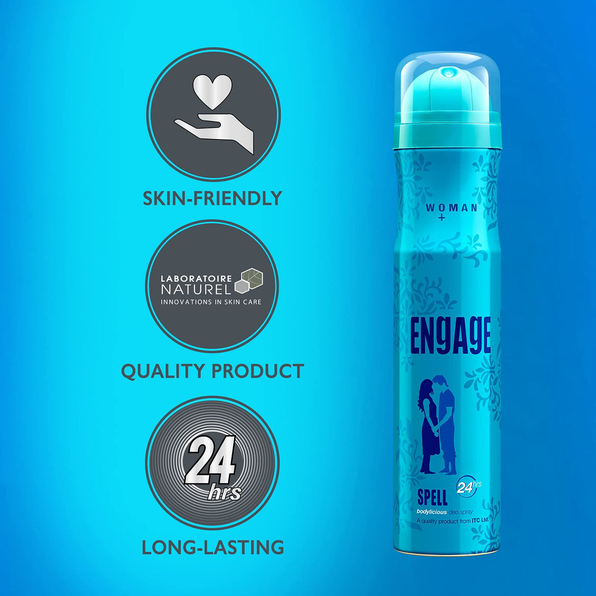 Engage Spell Deodorant For Women, Citrus & Fruity Skin Friendly (150 ml)