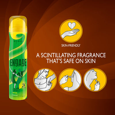 Engage Spirit for Her Deodorant for Women, Cheerful & Jolly Skin Friendly (150 ml)