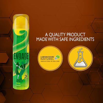 Engage Spirit for Her Deodorant for Women, Cheerful & Jolly Skin Friendly (150 ml)