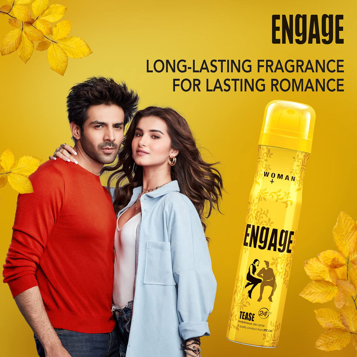 Engage Tease Deodorant For Women Citrus and Floral Skin Friendly (150 ml)