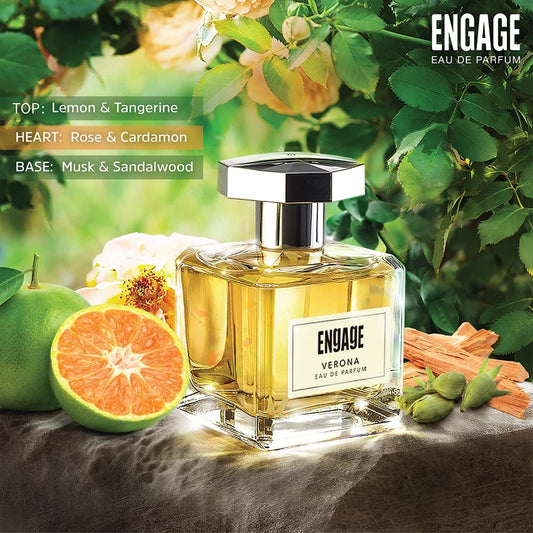 Engage Verona Perfume for Women, Long Lasting Citrus and Fruity Fragrance (100 ml), Free Tester (3 ml)