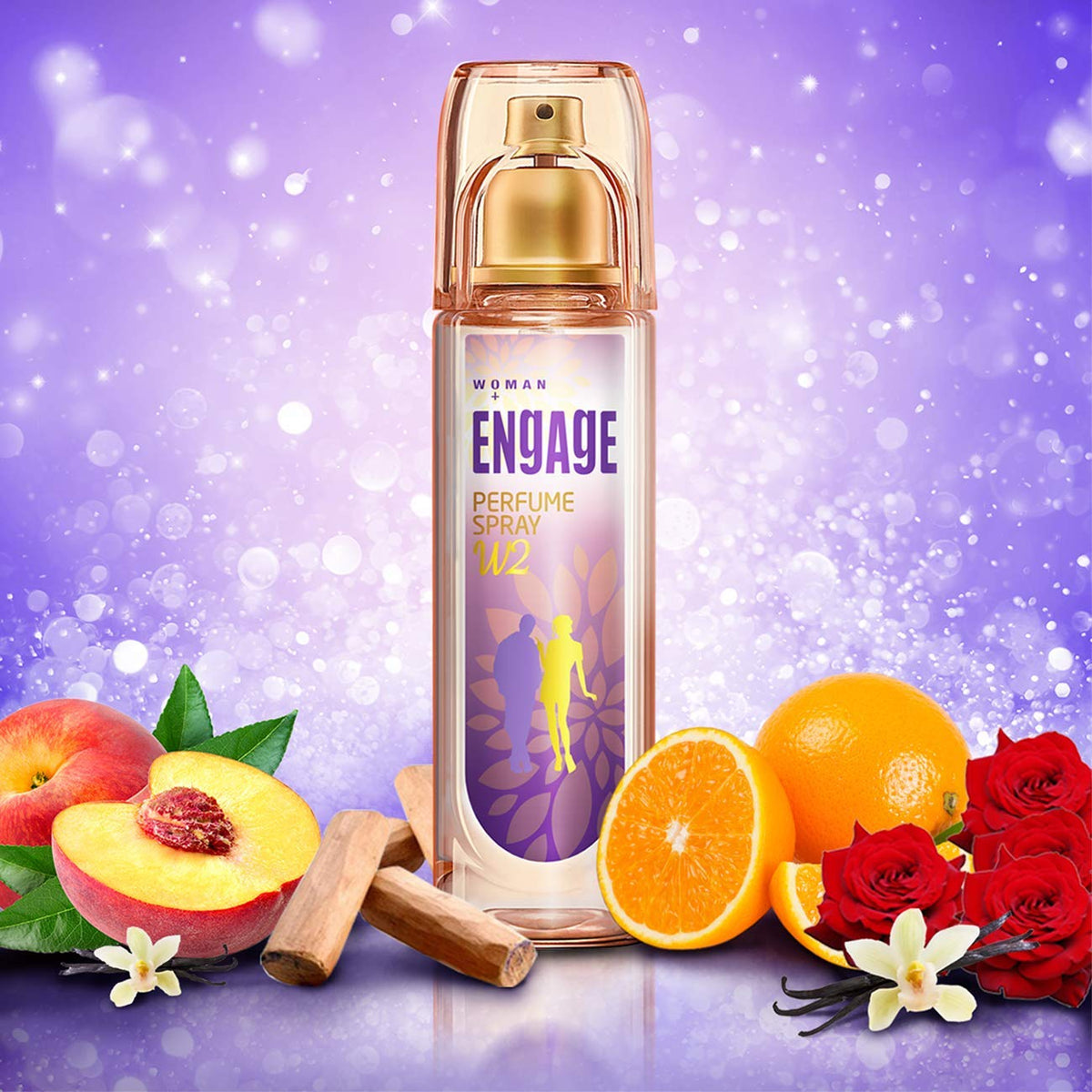 Engage W2 Perfume Spray For Women Floral & Fruity Skin Friendly (120 ml)