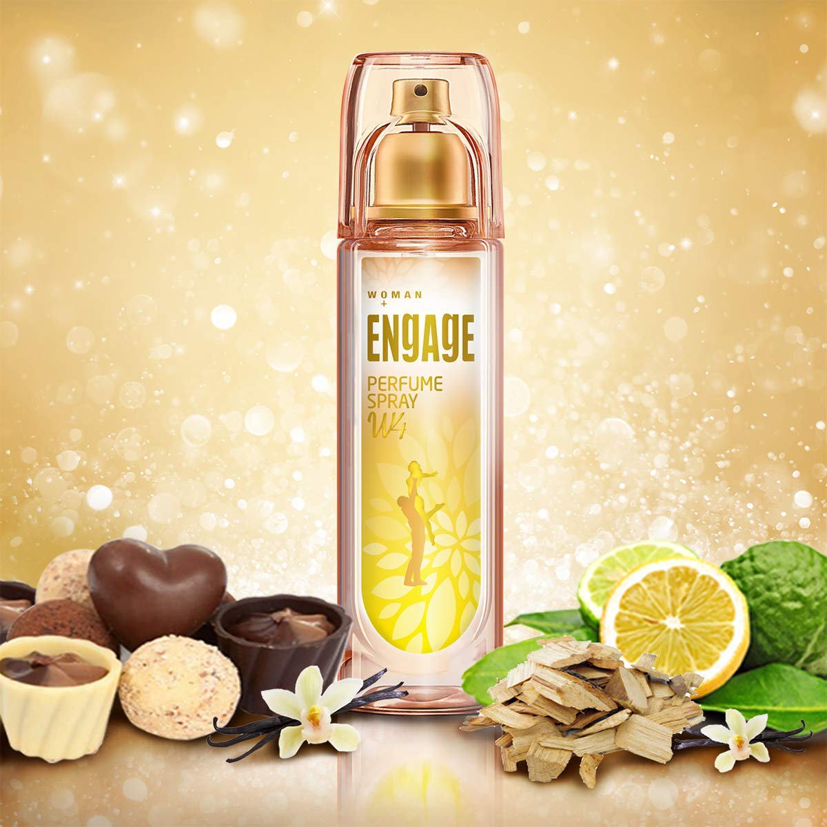Engage W4 Perfume Spray For Women Fruity & Floral Skin Friendly (120 ml)