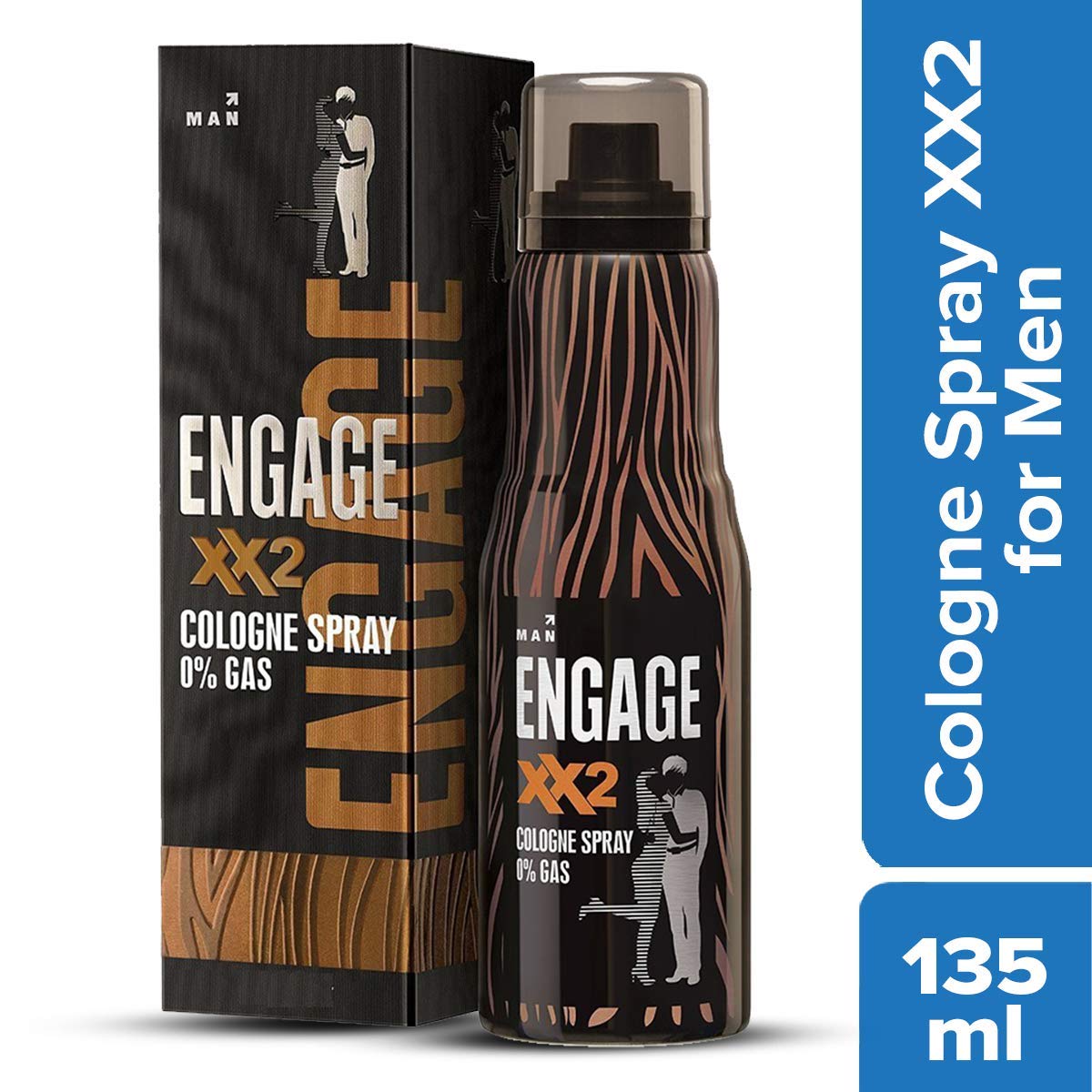 Engage XX2 Cologne No Gas Perfume for Men Spicy and Citrus Skin Friendly (135 ml)