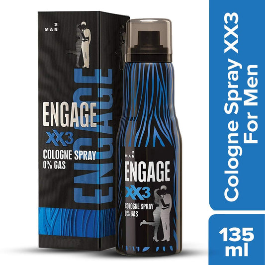 Engage XX3 Cologne Spray No Gas Perfume for Men Spicy and Woody Skin Friendly (135 ml)