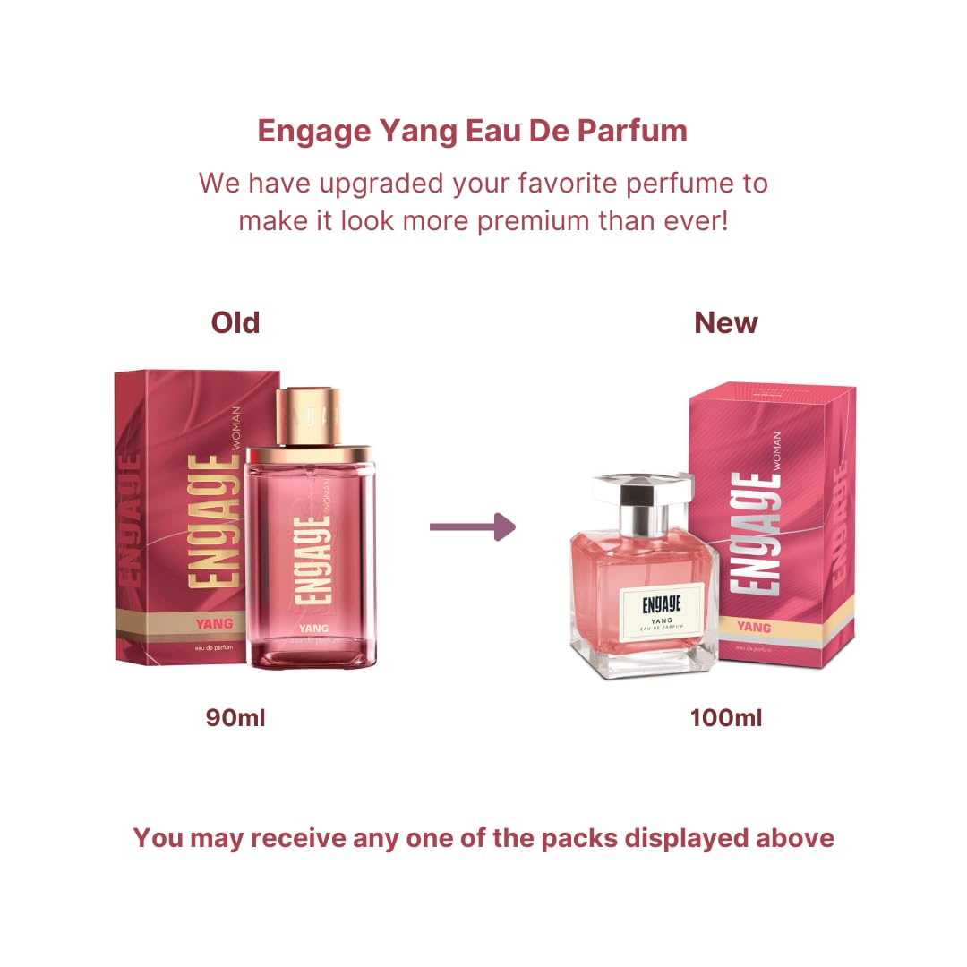 Engage Yang Eau De Parfum for Women Floral and Fruity Fragrance Skin Friendly (90 ml)