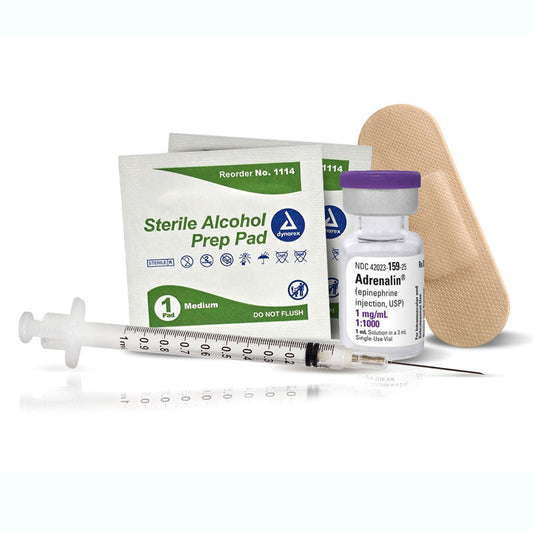 Epinephrine Convenience Kit with Syringe, Prep Pads (Rx)