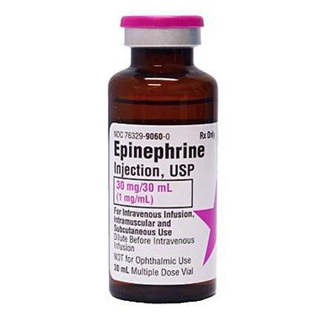 Epinephrine Injection 1 mg/mL Multiple-Dose Vial 30 mL (RX)