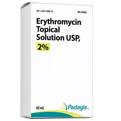 Erythromycin Topical Solution 2%, 60 grams