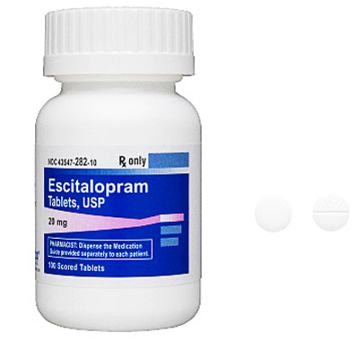 Escitalopram Oxalate Tablets 20 mg by Solco, 100 Count (RX)