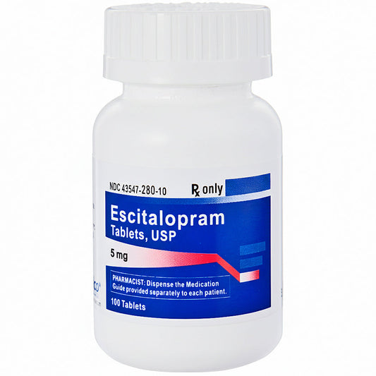 Escitalopram Oxalate Tablets 5 mg by Solco, 100 Count (RX)