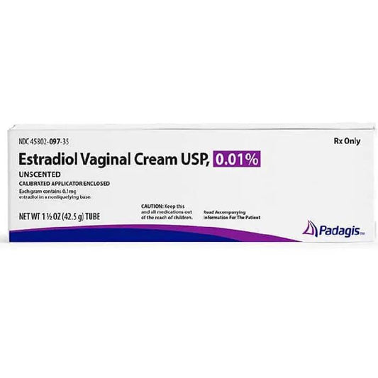 Estradiol Vaginal Cream 0.01%, Unscented by Padagis (RX)