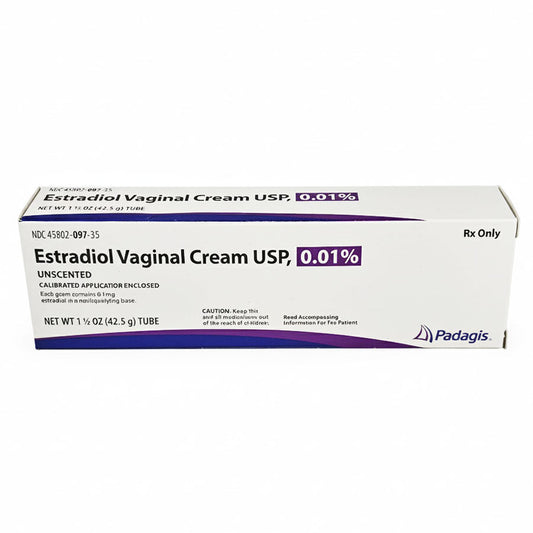 Estradiol Vaginal Cream 0.01%, Unscented by Padagis (RX)