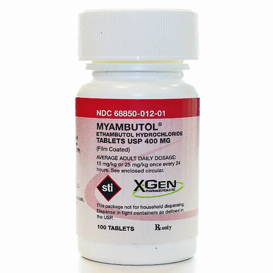 Ethambutol Hydrochloride Tablets 400 mg, 100 Tablets