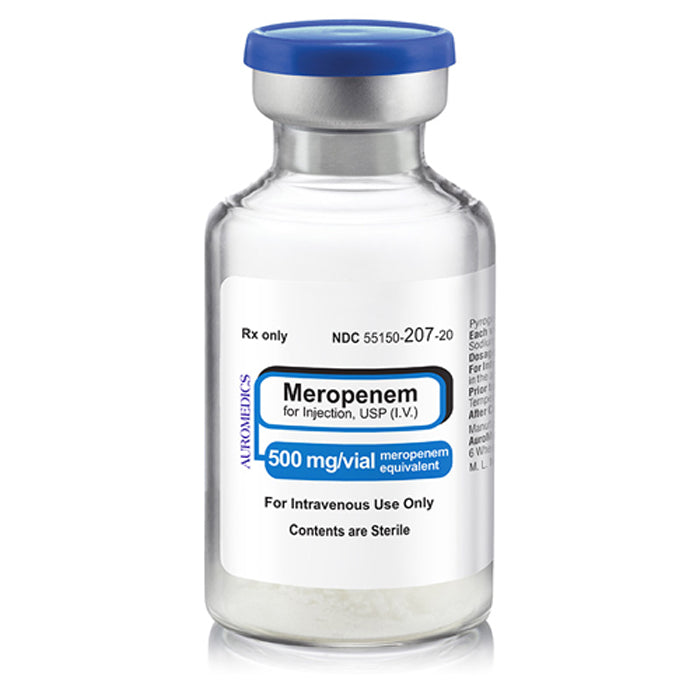 Meropenem Injection 500 mg Single-Dose Vials By Eugia 10-Pack (Rx)