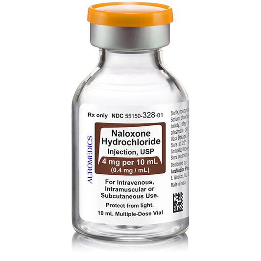 Naloxone for Injection 0.4 mg Multidose Vials 10 mL x 10 Per Tray