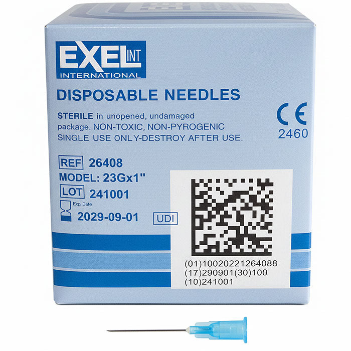 Hypodermic Needles w/o Syringe, All Gauge Sizes, Sterile 100/Box