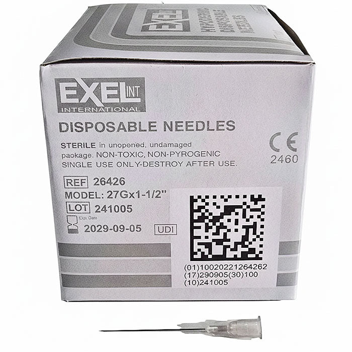 Hypodermic Needles w/o Syringe, All Gauge Sizes, Sterile 100/Box