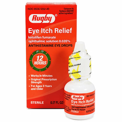 Eye Itch Relief Antihistamine Eye Drops Ketotifen Ophthalmic Solution 0.025% 5 mL