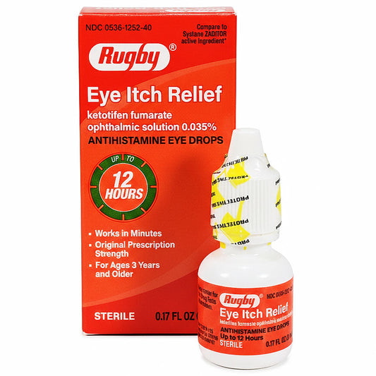 Eye Itch Relief Antihistamine Eye Drops Ketotifen Ophthalmic Solution 0.025% 5 mL