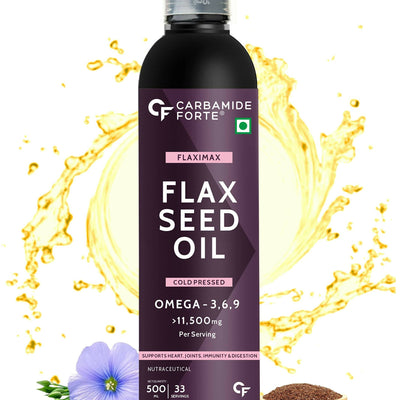 Carbamide Forte Flaxseed Omega 3 6 9 Oil for Eating Skin & Hair Growth