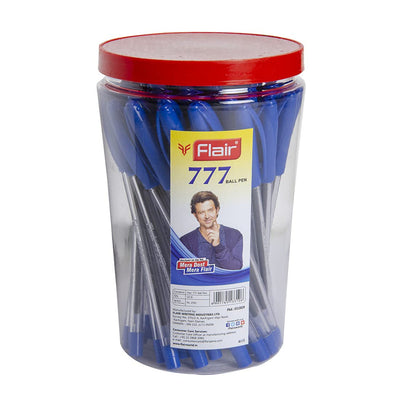 Flair 777 Ball Pen Jar Set Blue