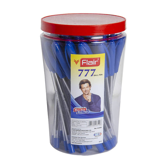 Flair 777 Ball Pen Jar Set Blue