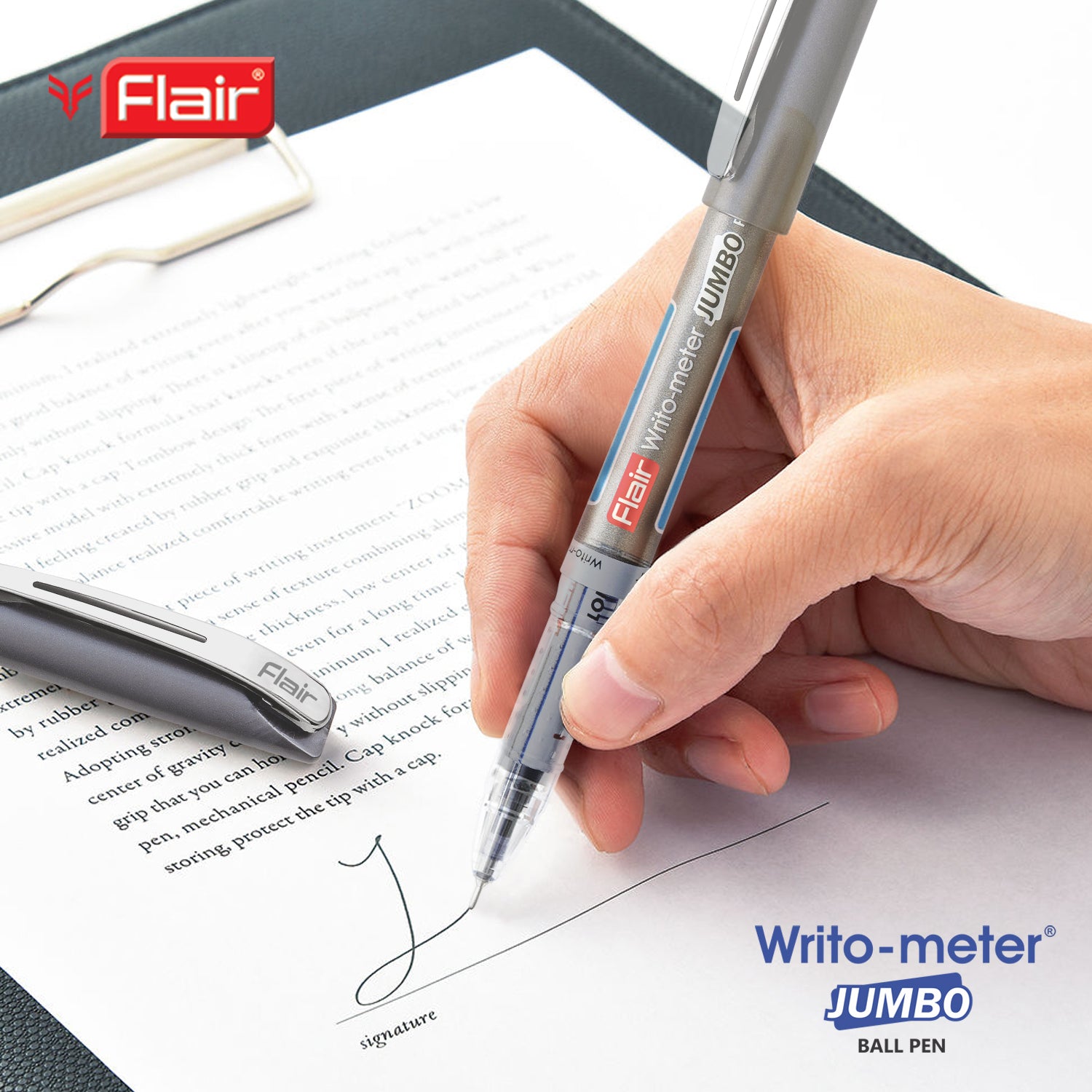 Flair Writometer Jumbo Ball Pen - Black Ink