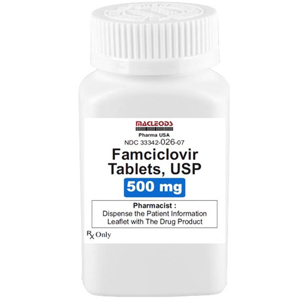 Famciclovir Tablets 125mg, 250mg, 500mg by Macleods 30 Count (RX)