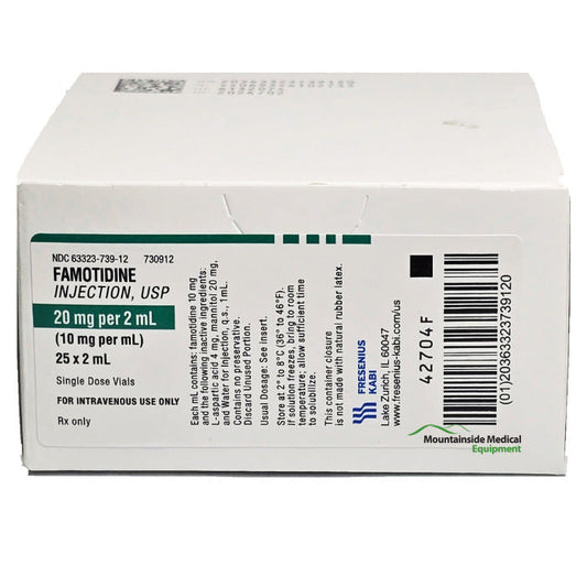 Famotidine for Injection 20 mg Per 2 mL, Preservative Free 2 mL x 25/Pack **Requires Refrigeration (RX)