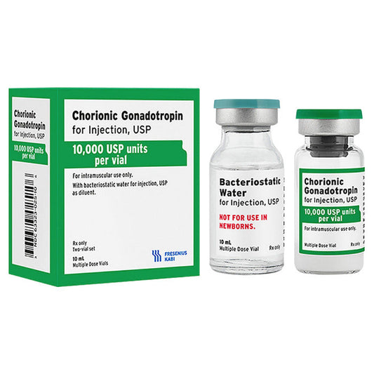 Chorionic Gonadotropin Injection (hCG Injections) 10,000 Units Per Vial with Bacteriostatic Water (Rx)