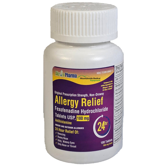 Fexofenadine 180 mg Allergy Relief Tablets 24-Hour Relief, 100 Tablets