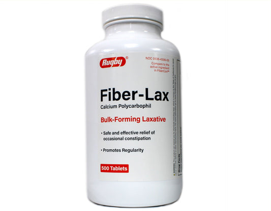 Rugby Fiber-Lax 625mg Tablets 500ct