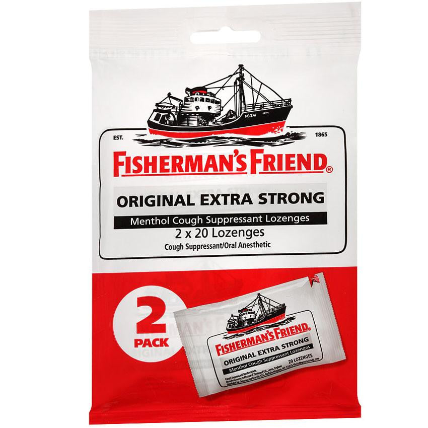 Fishersmans Friend Original Extra Strong Menthol Cough Suppressant Lozenges 40 Count
