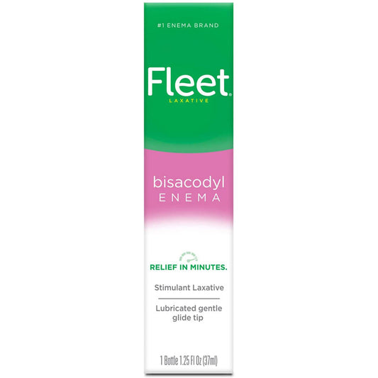 Fleet Bisacodyl Enema with Comfortip for Adult Constipation Relief 1.25 oz