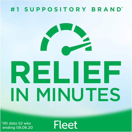 Fleet Laxative Glycerin Suppositories for Adult Constipation Relief with Aloe Vera