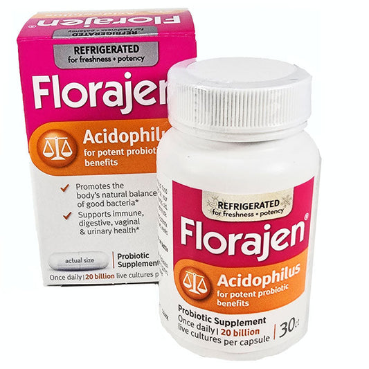Florajen Acidophilus Probiotic Digestive Health, 30 Capsules *Refrigerated*