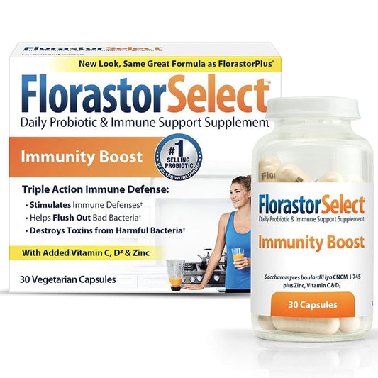Florastor Advanced Pro+Pre Daily Probiotic and Prebiotic Fiber Supplement 30 Count *Refrigerated Item*