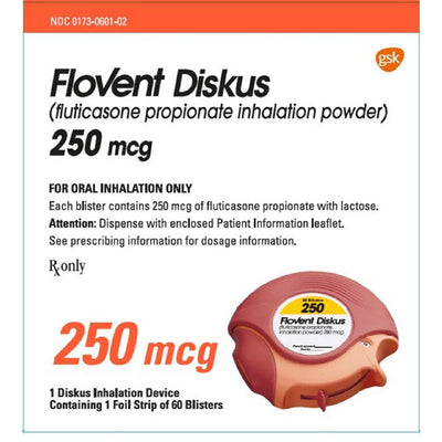 Flovent Diskus Adult (fluticasone inhalation powder) 250mcg
